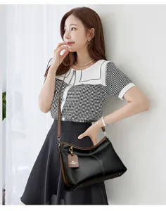 Vrouwen zachte lederen crossbody tas stijlvolle eenvoudige commuter schoudertas voor dagelijks.