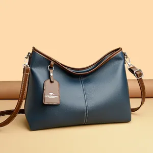 Dames PU lederen schoudertas zachte grote capaciteit casual crossbody tas modieuze tas
