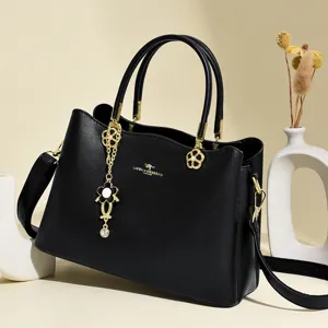 Damen Große Kapazität Tote Bag PU Leder Handtasche Stilvolle Umhängetasche
