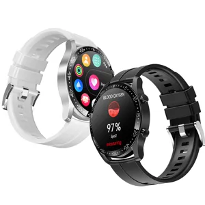 Cross-Border Smartwatch mit rundem Zifferblatt und Silikonarmband in zwei Farben Hauptbild