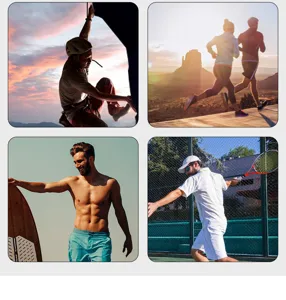 Smartwatch outdoor sports mode detail display featuring running climbing tennis activities.