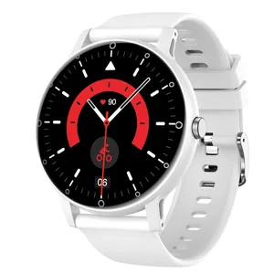 Montre connectée Bluetooth blanche moniteur de fréquence cardiaque fitness tracker sport