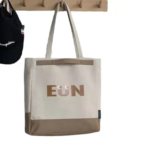 Canvas tote bag for women, large capacity shoulder bag casual commuting handbag daily use.