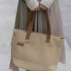 Canvas Tote Bag Casual Shopper Handbag Large Capacity Daily Commute Bag for Women Students