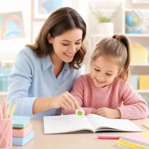 Cute cartoon frog reward stickers in use during classroom activity, perfect for kids motivation.