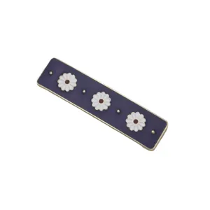 Retro enamel daisy hairpin elegant purple side clip sweet floral metal hair accessories for women