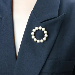 Minimalist Alloy Enamel Wreath Brooch Fashion Round Dot Pin Scarf Buckle Cardigan Clip Jewelry Gift For Women