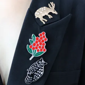 Spilla Animale e Pianta in Smalto Vintage Simpatico Gufo Scimmia Cervo Gatto Spille Gioielli di Moda Regalo per Donne