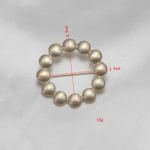 Exquisite enamel tambourine circle brooch, elegant geometric design measuring 3.9cm for women.