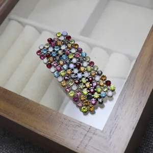 Colorful Crystal Rhinestone Duckbill Hair Clip Metal Hair Barrettes Hair Accessories For Women Girls Jewelry