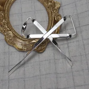 Spilla fiocco in metallo argento elegante nastro spilla moda donna gioielli accessori
