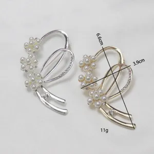 Japanese style pearl brooch exquisite rhinestone suit sweater accessory elegant jewelry item