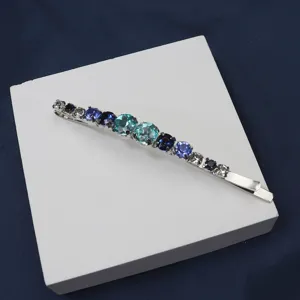 Minimalistische bunte Edelstein Haarnadel Bobby Pin Pony Clip elegante glänzende Kristall Haarspange