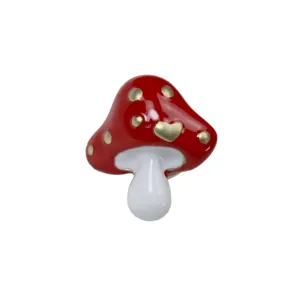 Spilla Fungo Smaltato Vintage Carino Rosso Bianco Spillina da Revers Gioiello Moda Donna