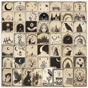 Gothic Tarot Card Graffiti Stickers Waterproof PVC Decals For Luggage Laptop Phone Skateboard Aesthetic Art Decor