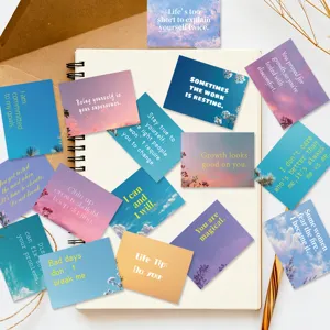 Set adesivi con citazioni ispiratrici per vision board, decorazione estetica per taccuini.