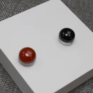 Magnetic brooch anti-exposure pin 14mm natural agate silk clothing decorative button