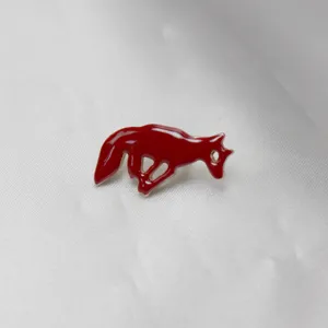 Cute red fox enamel brooch pin for clothing hats bags sweet Japanese style accessories chic jewelry.