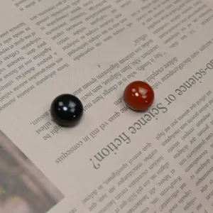 14mm magnetic brooch set, natural agate and black stone, anti-glare buttons for silk clothes.
