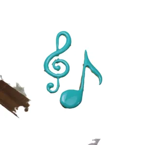 Enamel music note brooch pin, creative treble clef jewelry badge for music lovers and students.