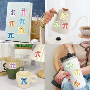 Cute cartoon Pi symbol stickers for DIY laptops, notebooks, water bottles, and daily decoration.