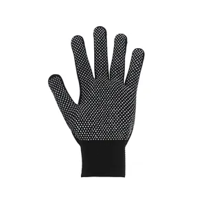 Black dotted anti-slip work gloves, 13-gauge thin nylon safety gloves for driving and daily handling.