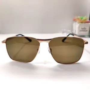 Klassische Business-Polarisationssonnenbrille für Damen und Herren, UV-Schutz, Metallgestell.