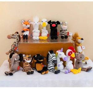 Cute angry animal plush keychain stuffed toy cartoon cute plush doll bag pendant