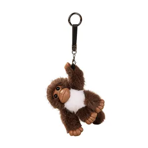 Peluche singe porte-clef mignon animal pendentif sac a main en peluche duveteuse