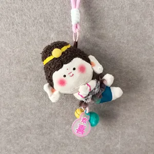 Yungang Grottoes plush pendant cute Chinese style Buddha doll accessory bag charm gift