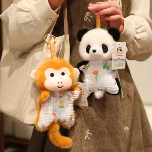 Cute Animal Plush Toy Pendant Cartoon Animal Doll Keychain Bag Hanging Ornament Soft Stuffed Toy Gift