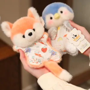 Adorable plush animal toys with floral fabric clothes soft stuffed doll gifts new style
