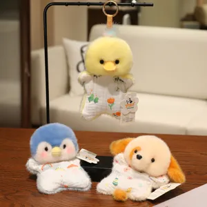 Cute animal plush toy pendant set, soft stuffed doll decoration for bags, keys or nice gifts.