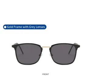 Men's and women's polarized sunglasses with metal frame, stylish driving anti-UV sun glasses.