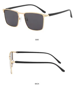 Herren polarisierte Sonnenbrille mit stilvollem Metallrahmen und UV Schutz Gläsern.