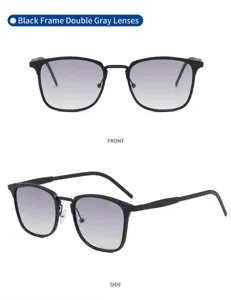 Classic metal frame polarized sunglasses for men and women driving UV protection eyewear.