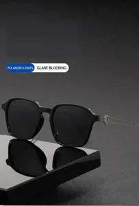 Men's polarized sunglasses stylish square frame UV400 outdoor driving sun glasses