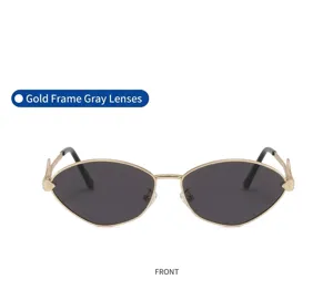 Herren Sonnenbrille mit Metallrahmen polarisiert Schlangendekor Detailansicht Front.