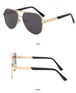 Men's metal large frame polarized sunglasses, UV protection driving outdoor sun glasses.