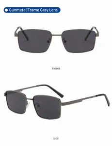 Men's polarized metal frame sunglasses with UV protection for outdoor driving and daily wear.