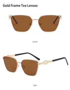 Men's polarized metal frame sunglasses with UV protection for driving and outdoor fishing.
