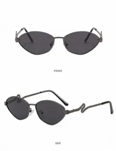 Herren Sonnenbrille polarisiert mit Metallrahmen und einzigartigem Schlangen-Bügeldesign.