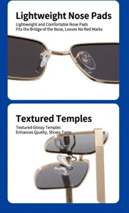Men polarized sunglasses metal square frame UV protection sun glasses for driving travel