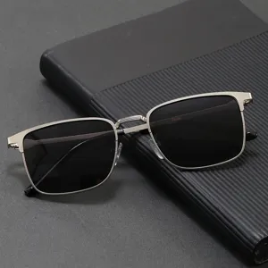 Men's Business Metal Square Polarized Sunglasses Classic UV Protection Driving Eyewear