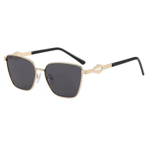 Men's stylish polarized metal frame sunglasses with UV protection for outdoor driving.
