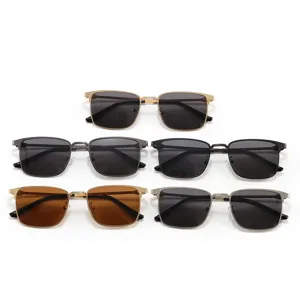 Men's metal square polarized sunglasses set of five stylish driving eyewear anti UV