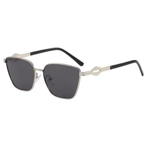 Men's polarized sunglasses with high-end metal frame, UV protection for driving and fishing.