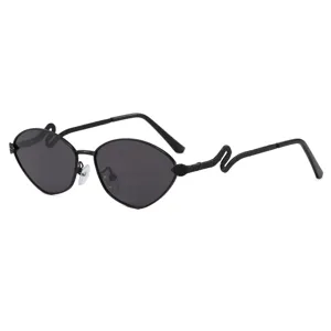 Herren polarisierte Metall Sonnenbrille mit stilvollem Schlangen Bügel und UV-Schutz.