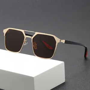 New polarized sunglasses for men women metal frame UV protection driving fishing
