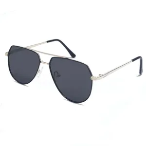 Gafas de sol polarizadas de metal para niños protección UV estilo aviador detalle